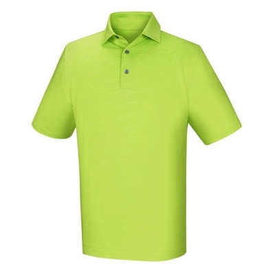 Golf Shirt - Lisle Space Dyed, Lime